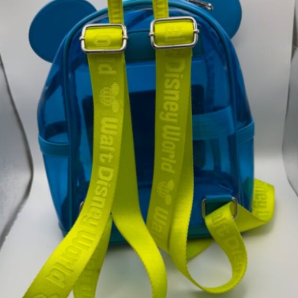 Disney Parks Loungefly Clear Blue Mini Backpack Walt Disney World Edition - Rare - Picture 6 of 10
